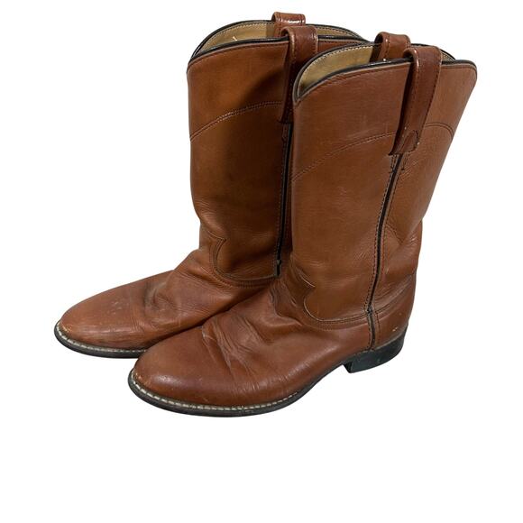 Vintage ACME Circle A Cowboy Boots Brown Leather Men\'s 8 Made USA main image 14